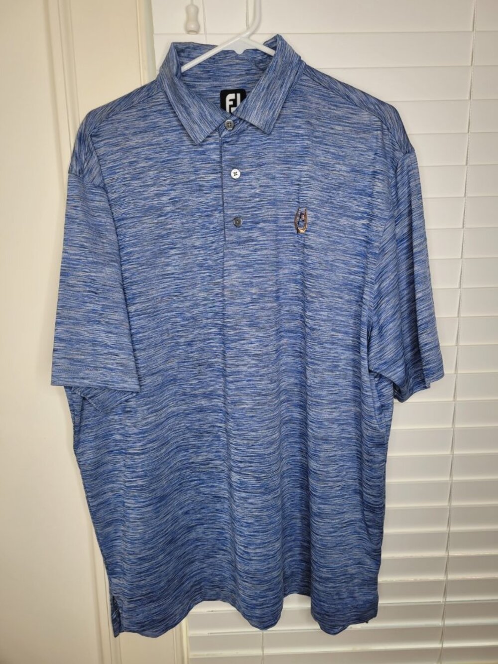 FootJoy FJ Golf Polo Mens XL Embroidered Logo Blue Stripe